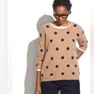 Madewell polka dot crew neck sweater - size small